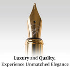 Ellington Pens Elegant Wood Fountain Pen Set – Includes Wooden Pen Box, Ink Converter, 6 Ink Cartridges, and Gift Box – Writing, Calligraphy