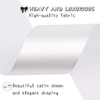 White Solid Satin Ribbon 2 Inch 25 Yards Solid Polyester Fabric Ribbon for Gift Wrapping Wedding Christmas Baby Shower Birthday Party Decoration Handmade Immortal Flower Craft