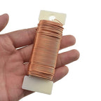 HAHIYO 22Gauge Rose Gold Floral Wire - 38Yards (115Feet) Flexible Paddle Wire for Crafts, Christmas Wreaths, Tree, Flower Arrangement, Bouquet Wrapping, Wedding DIY