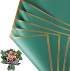 NESCCI 20 Sheet Flower Wrapping Paper - Waterproof Floral Bouquet Wrapping Paper, Florist Supplies Packaging Paper for Wedding Birthday Gift DIY (Dark green)