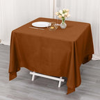 Efavormart 70" Square Linens Cinnamon Brown Wholesale Linens Polyester Square Linen Tablecloth for Wedding Banquet Party Restaurant