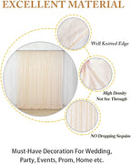 ShinyBeauty PHOTOBOOTH Background Choice-7FTx7FT-Ivory-Sequin Photography Backdrop Curtains for Wedding