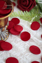 Floroom 300pcs Rose Petals Dark Red Faux Silk Flower Petals for Wedding Flower Girl Basket Aisle Scatter Dinner Table Centerpieces Party Confetti Bridal Shower Romantic Night Decoration
