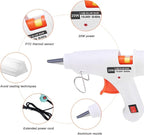 Hot Glue Melting Pot, Electric Floral Dipping Skillet Kit for Crafts with Premium 40 Glue Sticks and Mini Gun 20W for DIY Arts&Crafts