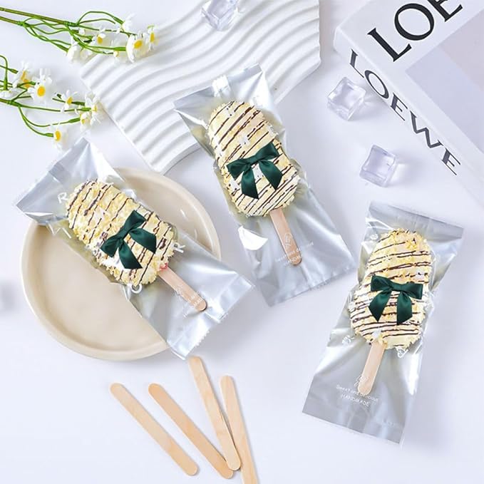 2.5" Hgzgch Dark Green Ribbon Bow for Gift Wrapping, Premade Bows for Crafts, Cake, Party Favors, Handmade Bows with Double-Sided Tape, Self Adhesive Bows for Presents, Treats, Christmas - 50pcs