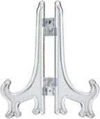Juvale Mini Acrylic Easel Stands - 24-Pack, 3-Inch Clear Plastic - Display Stands for Collectibles, Trading Cards & Photos
