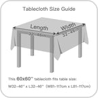 maxmill Square Linen Textured Tablecloth Waterproof Spillproof Wrinkle Free Slubby Textured Table Cloth for Dinner and Party Washable Wipeable Fabric Table Cover Decoration, 60 x 60 Inch, Dark Grey