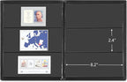 MUDOR Stamp Collecting Album for Collectors, 3 Rows Pockets, 10 Sheets Stamp Stockbook