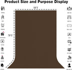 5x7FT Brown Screen Backdrops for Photography,High Density, Wrinkle Resistant, Photo Video Studio, Party, Events,Home Decor