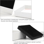 Gift Box Necklace Earring Ring Box Gift Box,12 Pieces Square Cardboard Jewelry Gift Boxes,Cotton Filled Cardboard Paper Jewelry Box Gift Case (3.5x3.5x1.25 Inches) (White)