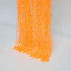 4 Pack Wavy Orange Foil Fringe Curtain Party Decorations - Orange Foil Backdrop Birthday Wedding Halloween Thanksgiving Friendsgiving Fall Party Decorations Supplies