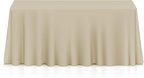 Lann's Linens - 10 Premium 90" x 156" Tablecloths for Wedding/Banquet/Restaurant - Rectangular Polyester Fabric Table Cloths - Beige