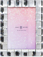 Isaac Jacobs Decorative Sparkling Jewel Picture Frame, Photo Display & Home Décor (4x6, Clear)