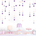 Purple-White Pink Birthday Party-Decorations Streamers - 52FT Girl Women Hanging Paper Garland Banner,Baby Bridal Shower Engagement Wedding Anniversary Bachelorette Backdrop Decor Hugtmr