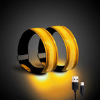 Rechargeable LED Armband for Running(2 Pack), Light Up LED Armband, High Visibility Reflective Running Gear for Night Safety, Running Lights for Running Walking Cycling