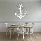 XXQ Anchor Metal Wall Decor, Anchor Metal Wall Art for Bedroom Living Room Dorm Antique Anchor Wall Decor Antique Metal Anchor Farmhouse Decor (Whhite, 12" x 19" / 31 x 47cm)