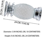 YAKii 9.5" Pineapple LED Color Changing Shine Lamp,Swirling Water Waves Lamp Kid Safe Battery/USB Cable Operated,Table Lamp Candle Holder Table Decoration Silver