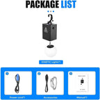3D LED Light Lifting System DMX RGB LED Light Lift Ball Wave Effect Winch Colorful Kinetic Stage Light Ball for DJ Disco
