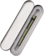 Hongdian M2 Black Forest Mini Fountain Pen, Long Blade Nib & Sleek Shape Aluminium Short Pocket Travel Pen (Army Green)