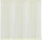 10x10 Ivory Tulle Backdrop Curtains for Parties, Sheer Backdrop Curtain Wedding Photo Background Drapes for Baby Shower Photography Birthday Party