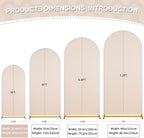 SoarDream Arch Backdrop Cover Beige Spandex Fitted 5FT Wedding Arch Covers Balloon Round Top Chiara Arch Backdrop Fabric for Bridal Shower Wedding Birthday Party Stage Decoations