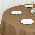 Efavormart Round Tablecloth, 90 Inch Stain & Wrinkle Resistant Washable Table Cloth, Decorative Polyester Fabric Table Cover for Banquet, Wedding, Dining- Taupe
