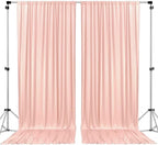AK TRADING CO. 10 feet x 8 feet IFR Polyester Backdrop Drapes Curtains Panels with Rod Pockets - Wedding Ceremony Party Home Window Decorations - Blush Pink