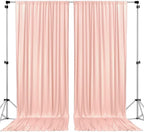 AK TRADING CO. 10 feet x 10 feet Polyester Backdrop Drapes Curtains Panels with Rod Pockets - Wedding Ceremony Party Home Window Decorations - Blush Pink (DRAPE-5x10-BLUSH) (Pack of 24)