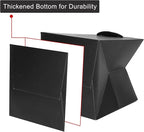 Black Paper Gift Bag 10 in Paper Gift Box Square Bottom Kraft Paper Bags with Handles for Wedding Baby Shower Birthday Party (Black, 10 x 10 x 10 in, 10 CT)