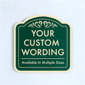 Custom Decorative Outdoor Metal Signs - Personalized Aluminum - Customized Driveway - Waterproof - Made In USA - Forest Green - 24x24 In