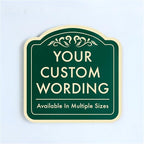Custom Personalized Metal Signs - Aluminum Driveway Sign, Waterproof Roll-On, Forest Green 8x8 in