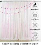 ShinyBeauty Iridescent White Sequin Backdrop | 4FTx7FT Photo Booth Backdrop for Graduation, Wedding, and Elegant Events | Sparkly and Seamless Fabric Background
