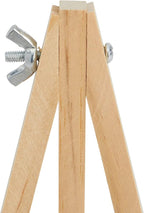 Juvale Mini Easel Stand - 7 in, Light Brown Lotus Wood, 6-Pack - Table & Desktop Display Stand - Place Card Holder & Photo Display