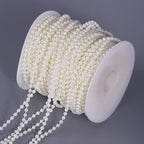 44 Yards/131 Feet Pearl Garland Craft String Pearls, Faux Pearl for Wedding Party Decoration, Christmas Tree Decorations and DIY Crafts (Ivory, 4 mm 131 Feet)