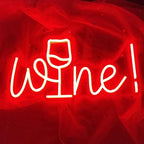 Acrylic Wine Neon Sign for Wall or Window Background Decor,LED Dimmable Bar Neon Decorative Cocktails Light Handmade Art Lamp for Home Pub Wedding Party Bar Studio,5V USB Powered