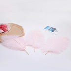 Ballinger Light Pink Ostrich Feathers - 24Pcs 12-14inch Large Feathers for Crafts,Party Centerpieces,Wedding and Home Decor
