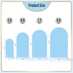 LEBENGURU Upgraded 6FT Wedding Arch Cover, Baby Blue Spandex Fitted Arch Backdrop Cover, Round Top Chiara Stand Covers for Birthday Party Baby Shower Banquet Balloon Décor