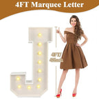 Marquee Light Up Letters: 4FT Large Decorative Signs for Party Decorations Baby Shower Birthday Wedding Engagement Anniversary, 4 Feet Tall Pre-Cut DIY Foamboard Letter G - Easy to Assemble
