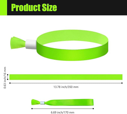 100 Pcs Cloth Event Wristbands, Event Wristbands, Colored Wrist Bands for Events, for Lightweight Concert Wrist Strap for Activities, Party Bracelets for Events (Color : Green2)