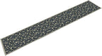 Vintage Boho Floral Table Runner, Morris Rustic Country Farmhouse Dark Blue Grey Retro Flower Pattern for Home Kitchen Table Decor Dining Coffee Room Party Decor 13x108in