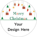100-1000pcs Custom Stickers Merry Christmas Stickers Personalized Labels Adhesive Xmas Decorative Envelope Seals Stickers for Cards Gift Boxes (Round-6)
