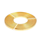 Fashewelry 32.8Ft 5mm Aluminum Flat Wire Gold Bendable Metal Craft Wire Strip for Bezel Sculpting Armature Jewelry Making Gem Metal Wrap