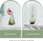 Bud Vases Set of 40 Pcs,Small Flower Vases for Centerpieces,Glass Bud Vase in Bulk,Vintage Bud Vase for Wedding Table Centerpieces Decoration, Home Table Party Decor, Christmas,Anniversary,Green
