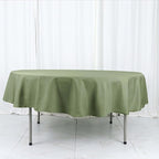 Efavormart Round Tablecloth, 90 Inch Stain & Wrinkle Resistant Washable Table Cloth, Decorative Polyester Fabric Table Cover for Banquet, Wedding, Dining- Eucalyptus Dusty Sage