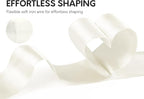 Ivory Satin Ribbon Double-Faced Wired Ribbons for Gift Wrapping Flower Bouquet Bows Wedding Invitation Christmas Decor Crafts 2-1/2 Inch 10 Yards
