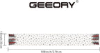 GEEORY Christmas Table Runner 13x108 Inch, Xmas Tees Snowflakes Holiday Decorative Farmhouse Table Decoration for Kitchen Dinning, Indoor Outdoor Dinner Party Decor ((Red & Black) GT165-108