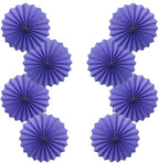Purple Party Decorations,Purple Bridal Shower Decorations,Halloween Decor Events Accessories,Retirement Decorations Paper Fans Bulk 12in,Anniversary Decorations for Party 30 Color DIY Set(Purple)