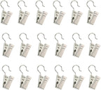 30 Pcs Curtain Clips with Hooks, Heavy Duty Metal Shower Clip Hook Set for Hanging Photos Art Craft Display Home Decoration