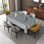 Fitable Rectangle Tablecloth 60x84 inch Tablecloth Stain and Wrinkle Resistant Washable Polyester Table Cloth for Buffet Parties and Camping Silver