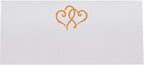 Linked Hearts Place Cards, Orange (Choose Color), Set of 25, Pre-cut and Scored - Wedding, Party, Dinner, and Special Events - Made in the USA